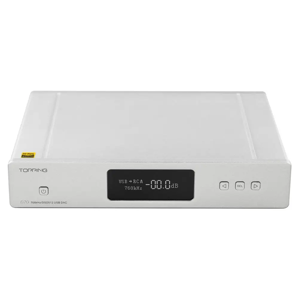 Новый TOPPING D70 AK4497 * 2 AK4118 USB DAC XMOS аудио DSD512 32 битный 768 кГц Настольный декодер