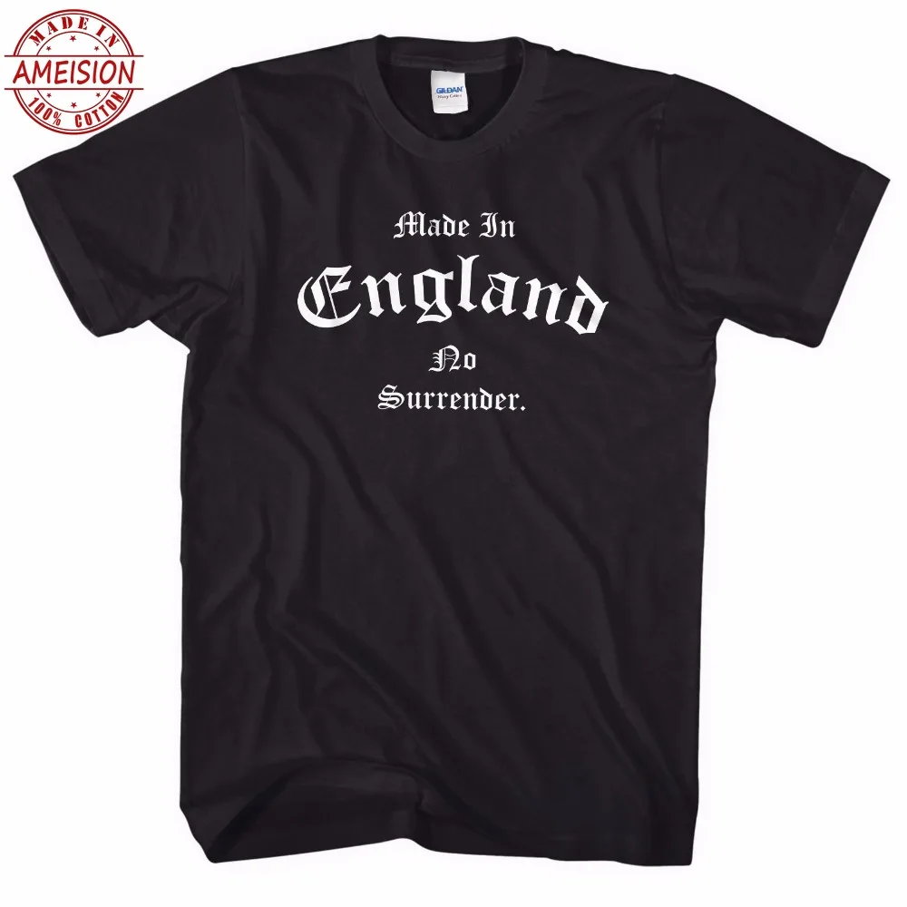 

Fashion T-Shirt Men Clothing T Shirt Men Summer Casual Made In England No Surrender T-Shirt St Georges Day Men Kids Tee shirt