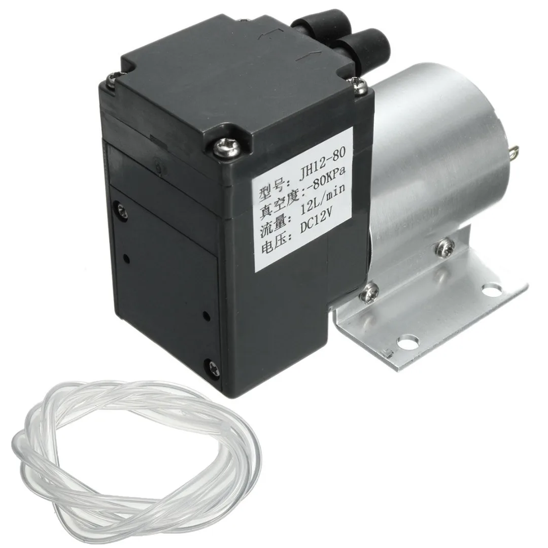 

DC12V 6W Electric Micro Air Vacuum Pump Negative Pressure Pump 12L/min 120kpa with Pipe for Separator Home Appliances Mayitr