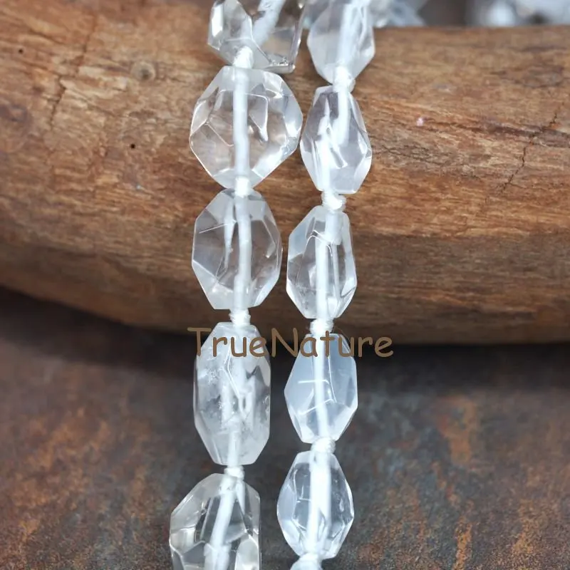 20170926-PM6709- Irregular Faceted Nugget White Quartz-18x26mm,14x19mm-3.09g