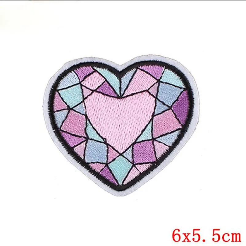 Buy 5PCS Creative pink heart Iron On Patch Sewing On