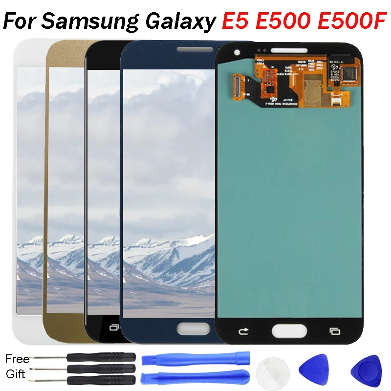 

E5 AMOLED LCD For Samsung Galaxy E5 LCD Touch Digitizer Assembly E500 E5000 LCD E500F Display E500H E500M Phone LCD phone parts