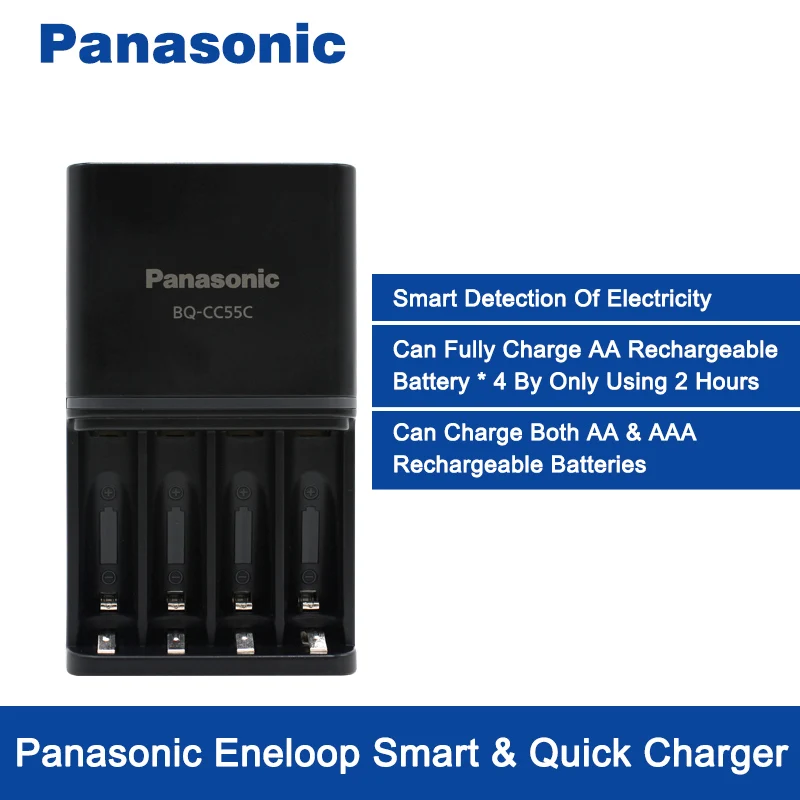 Оригинальные аккумуляторные батареи Panasonic высокой емкости 950mAh AAA 4 шт./лот 1,2 V Ni-MH батарея быстрое зарядное устройство для AA/AAA Eneloop