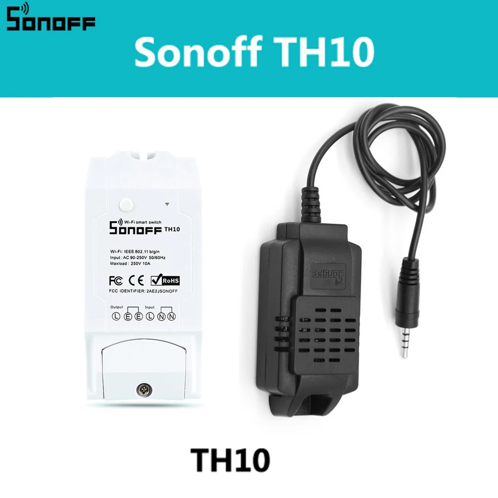 Sonoff TH16 WiFi умный переключатель 16A датчик температуры и влажности умный дом пульт дистанционного управления