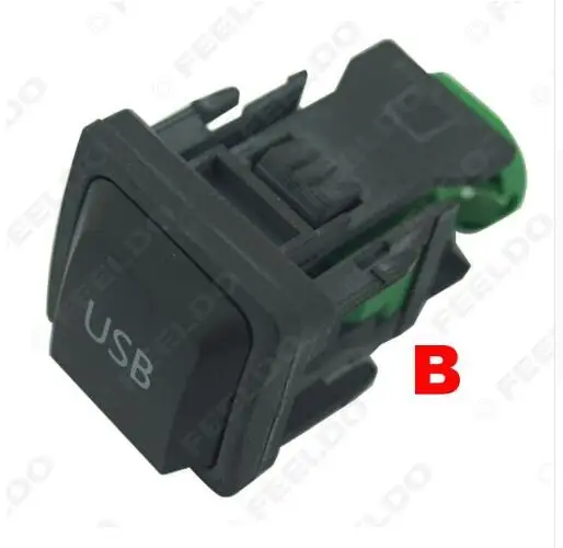 FEELDO автомобиль OEM RCD510 RNS315 USB кабель с переключателем для VW Golf MK5 MK6 VI 5 6 Jetta CC Tiguan Passat B6 подлокотник положение - Название цвета: B