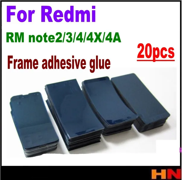 

20pcs for Redmi 1S 2 3 4A 4X note2 3 4x wholesale LCD Touch Screen Front Frame Bezel 3M Glue Adhesive Sticker Tape Repair Parts