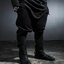 Европа и США новые низкие промежности маленькие Гаремные штаны повседневные Большие размеры весна и осень мужские черные trousers27-42