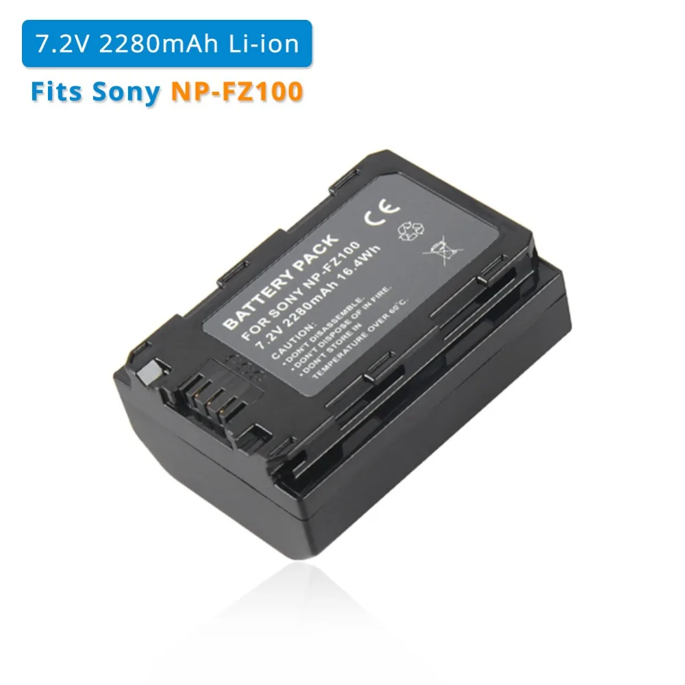 Np-Fz100 Batteria Per Fotocamera Ricaricabile Npfz100 Da 2280Mah Per Sony A9,A7R Iii,A7 Iii,Ilce-9,Ilce9,Ilce-7Rm3,Ilce-7M3,Mark Iii