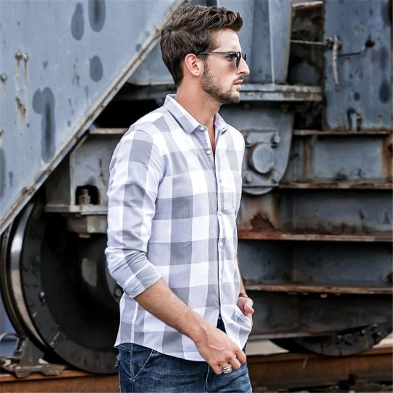 

New Arrival Male Spring Autumn Shirt Slim Fit Long Sleeve Casual Business Shirts Men Dress Shirts High Quality Camisas Shirt
