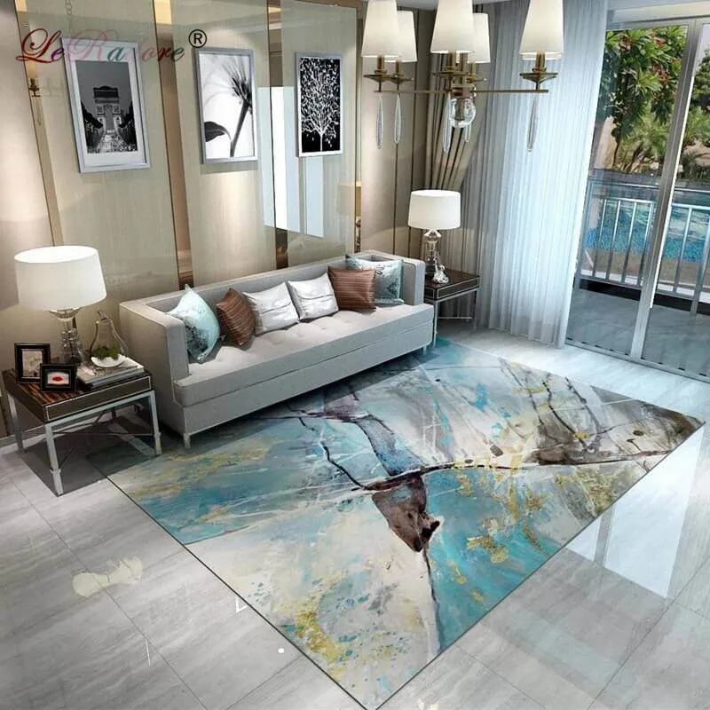 

LeRadore European Style Floor Rugs Bedroom Mat Non-slip Floor Rug Home Decorative Antistat Carpet For Living Room 180*280cm