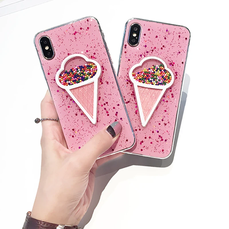 Buy Luxury Glitter Pink Phone Case For iPhone X 8 7