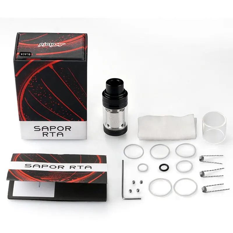 

Clearance！Original Wotofo Sapor RTA Tank 2ml Capacity with 2-Post Build Deck Atomizer For E Cigarette Box Mod Vape