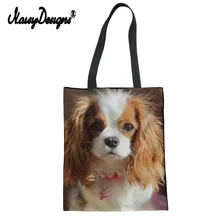 Бесшумный дизайн каваи женская сумка для покупок кавалер король печатных многоразовая сумка-тоут леди девушка путешествия большой животное складной