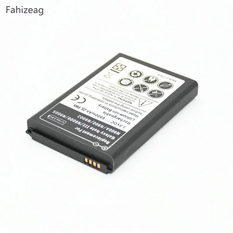 Замена 6800 mAh Батарея для samsung Galaxy Note3 Примечание 3 N9000 N9005 N900A N9002 N900 с черный/белый
