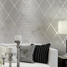 Нетканые Ткань стены Бумага для стен рулона современный минималистский 3D рельеф решетки полосатый украшения стены Бумага для гостиная