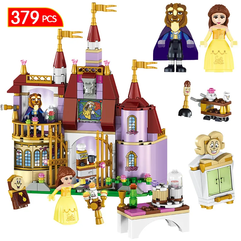 

Beauty And The Beast Princess Belle's Blocks Compatible Legoing Enchanted Castle Building Blocks Set Girl Friends Children Toys
