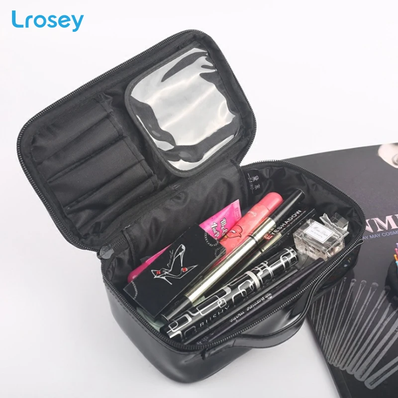 Lady Cute Cat Makeup Organizers Korean PVC portable travel handbags rabbit waterproof Bag bathroom small Cosmetic Storage Bag