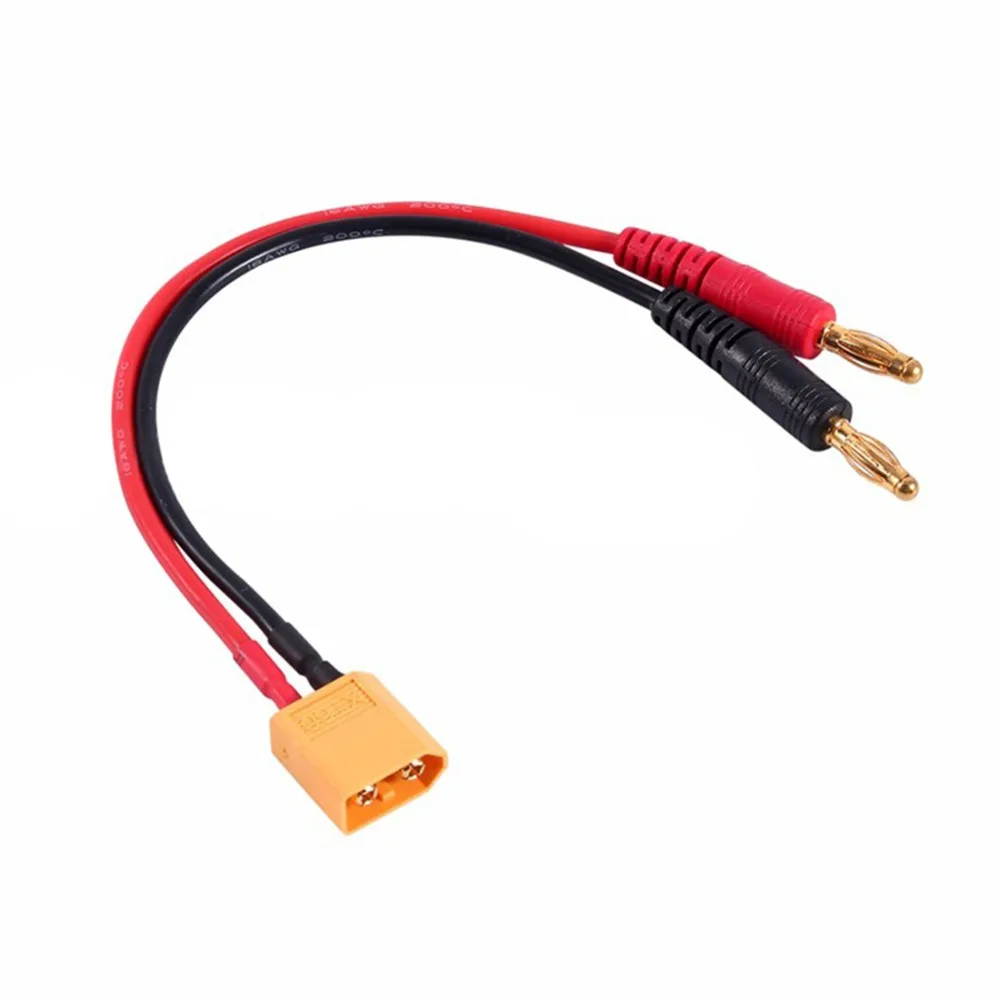 

12AWG/14AWG XT60 Connector to Banana Plug 4mm Battery Connectors Charger Cable Adapter For Vehicle Remote Control Toys