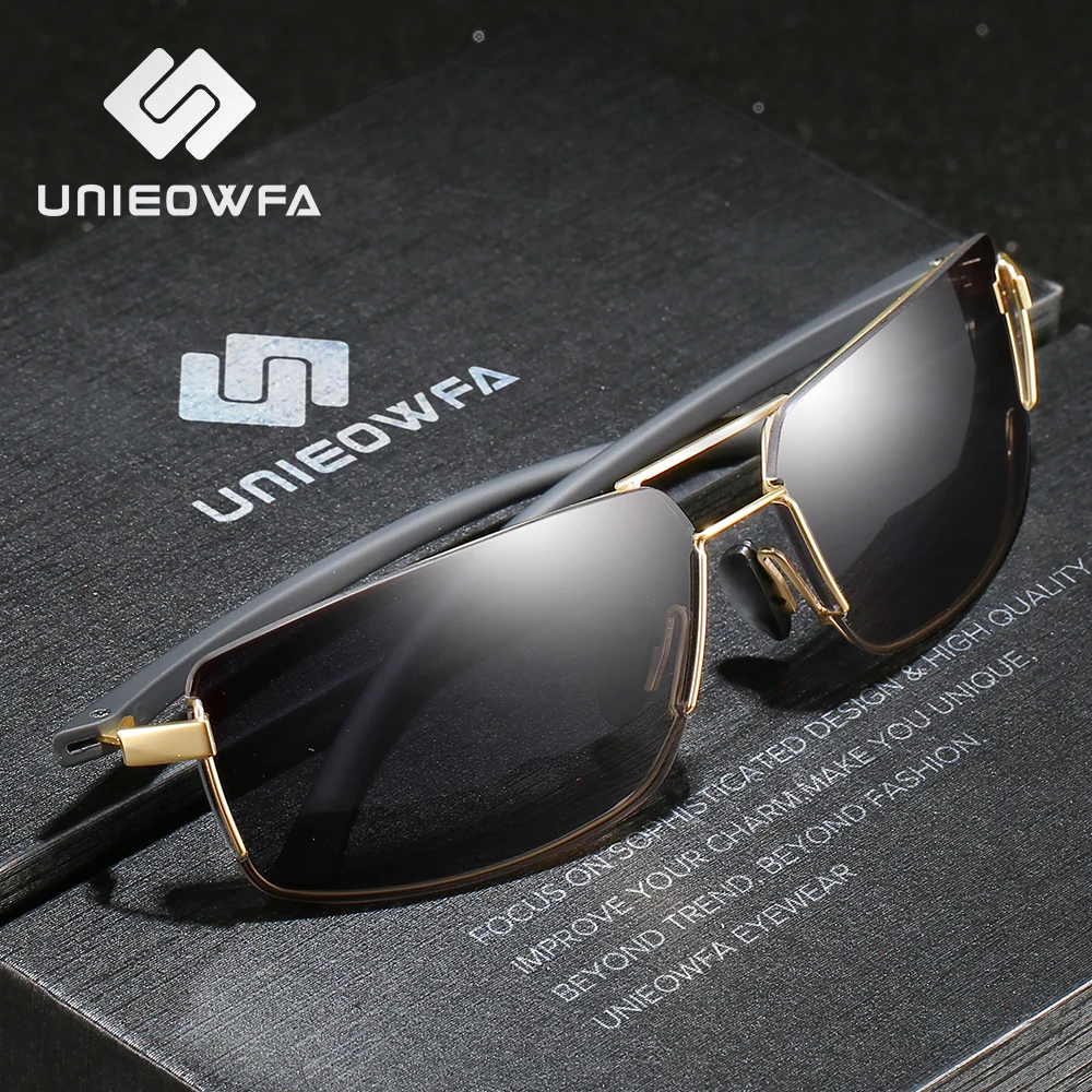 UNIEOWFA мужские роскошные брендовые солнцезащитные очки для мужчин HD