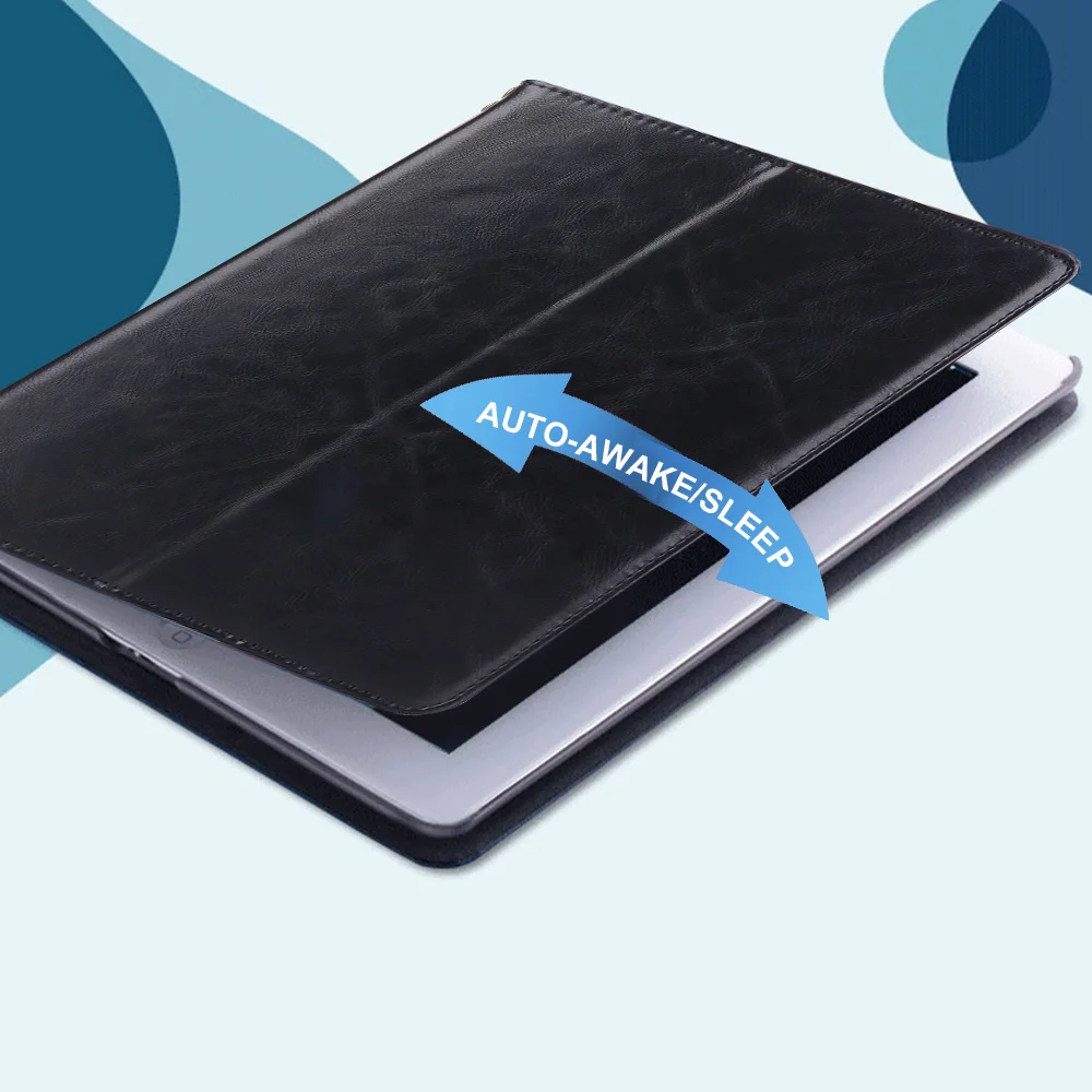 Умный чехол для планшета iPad mini 4 высококачественный из натуральной кожи +