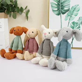 

Super Soft Soothing Animal Plush Toy Stuffed Elephant Mouse Dog Doll for Kids Cartoon Rabbit Toy Baby Dolls Girl Birthday Gift