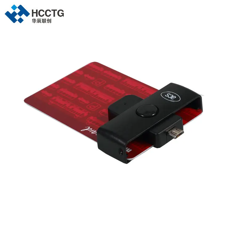 

Black Acs Smart Chip Card Reader Mini ACR38U-ND With Micro USB interface
