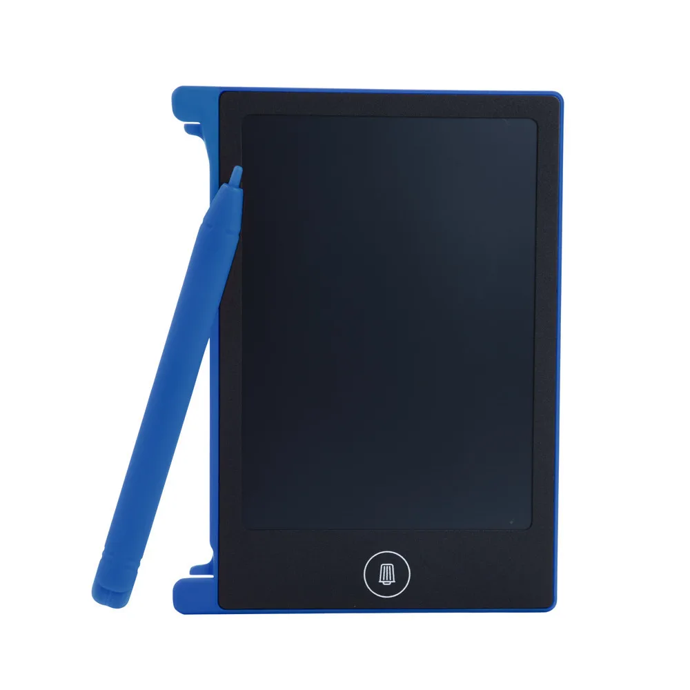 Портативный 4,4 дюймовый ЖК-планшет для письма, цифровой планшет для рисования, блокноты для рукописного ввода, электронная доска для планшета, ультратонкая доска для детей - Цвет: Синий