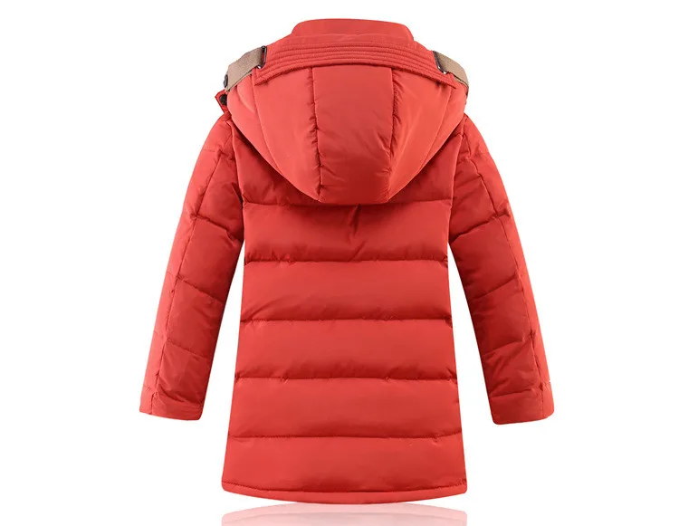Новые зимние куртки с капюшоном для мальчиков детская длинная однотонная утепленная куртка детские ветрозащитные пальто высокого качества