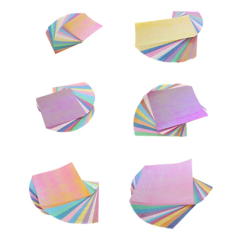 

50pcs Origami Paper Single Sided Square Shining Folding Cut Dies Stencils Handmade DIY Scrapbooking Crafts Card Recording Album