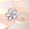 Elegant Fashion Sakura Princess Engagement Rings for Bride Jewelry Romantic Cherry Blossom Zircon Lady Rings ► Photo 2/6