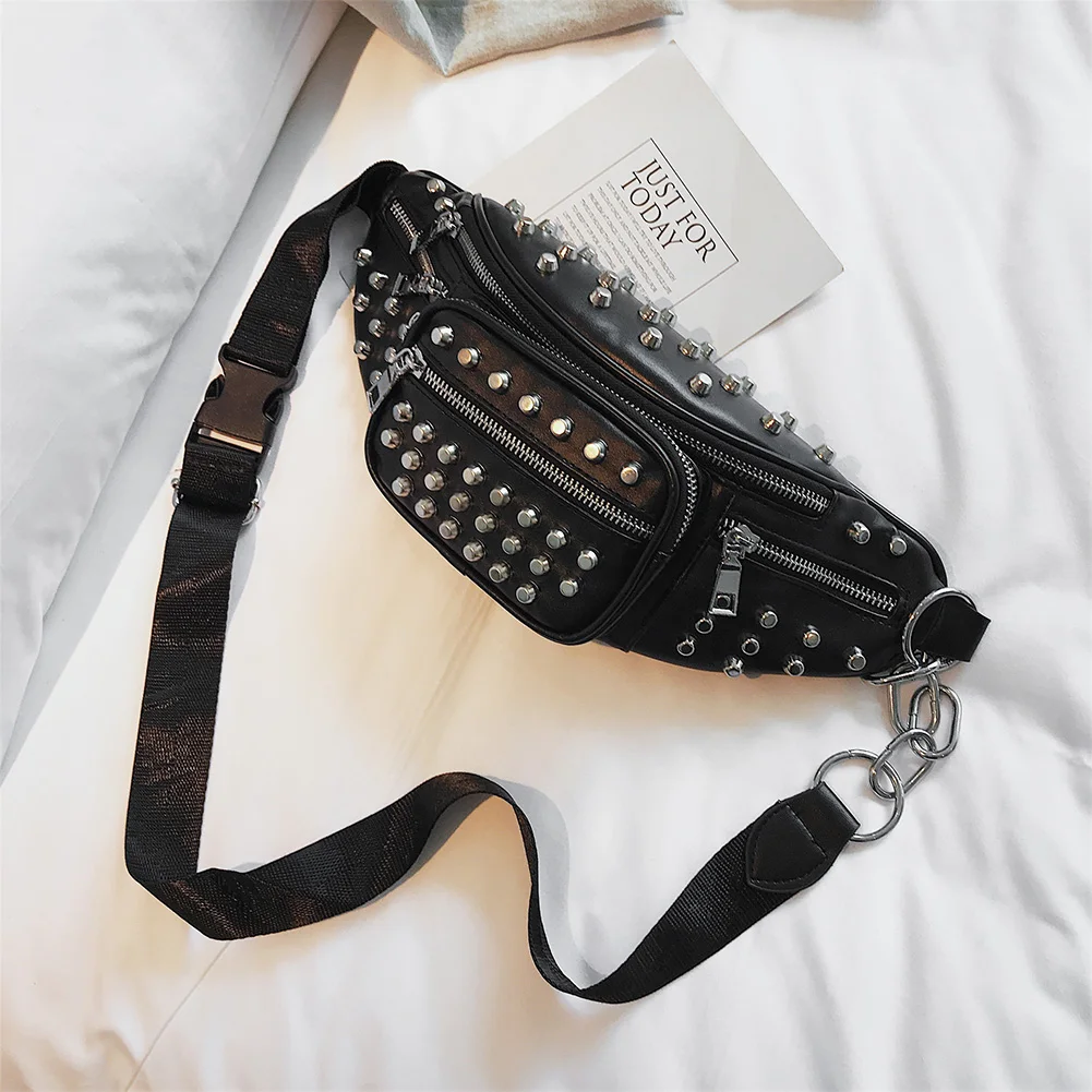 Женская сумка на ремне с заклепками; брендовая дизайнерская женская сумка из искусственной кожи; поясная сумка на ремне; поясная сумка для телефона; поясная сумка; нагрудные сумки; сумка через плечо