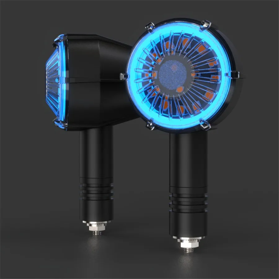 

Universal motorcycle modified turbine style turn signal light signal LED yellow flowing water turn signal light