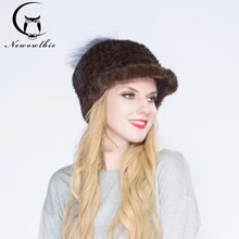 Шапки из натурального меха норки для женщин, модная меховая теплая Роскошная шапка оверлорда, шапка из цельной кожи, рыцарская шапка, зимняя Удобная шапка