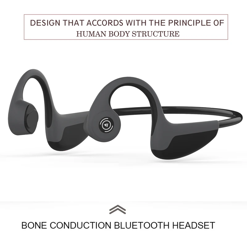 Bluetooth 5.0 Edition Bone Conduction Headset Wireless Bluetooth Outdoor Run Sports bass Headphone and free gift headphones 