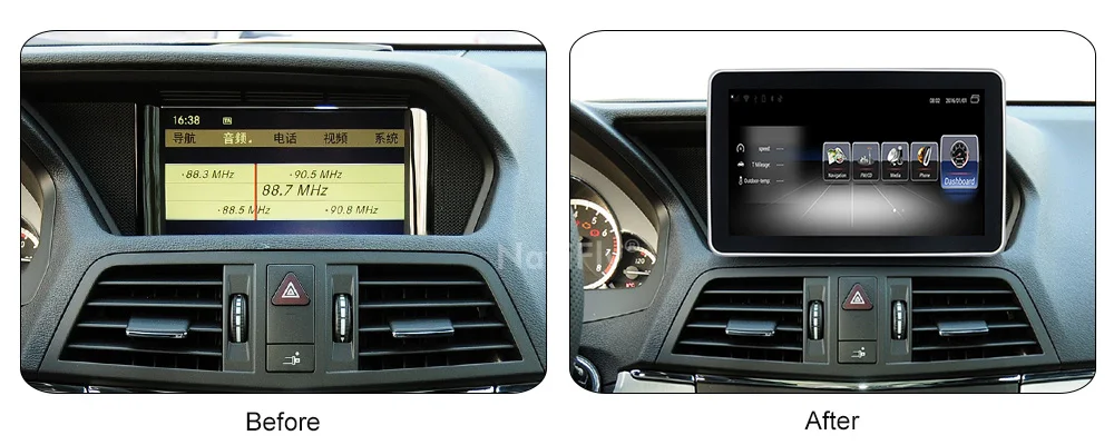 Excellent Navifly Android Car gps navigator for Mercedes Benz E C207 2009-2016 car radio ipod bt wifi 4G with USB AUX wifi cassette 7