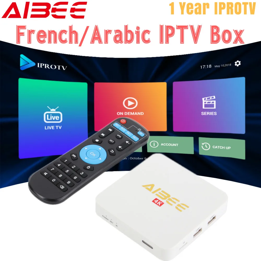 

Android 7.1 TV Box with 1 Year IPROTV subscription Arabic French Belgium IPTV 2300+ Europe Channel France IPTV 4K Smart TV Box