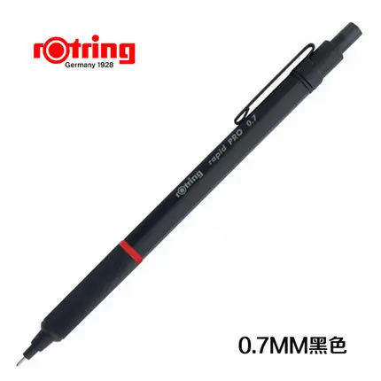 Немецкий механический карандаш rotring Rapid pro 0,5 мм и 0,7 мм и 2,0 мм с металлическим телескопическим наконечником ручки лучше, чем rotring 600 - Цвет: Красный