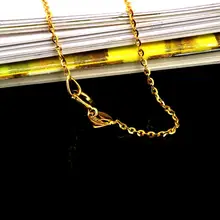 18 K Золотая цепочка, колье 40-45 см ожерелье из чистого золота подходит для кулона ювелирные изделия дизайн губ блестящий