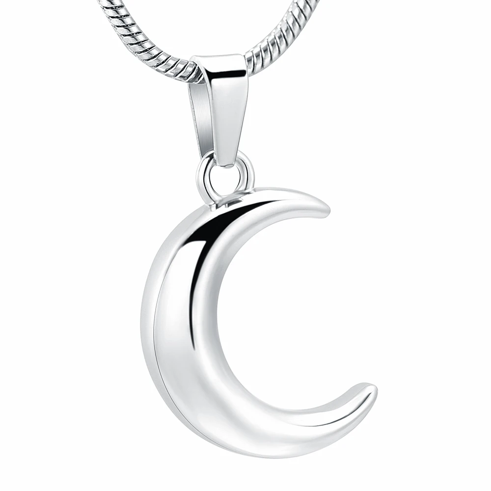 

Memorial Cremation Keepsake Jewelry Unique Pendant Crescent Moon Urn Necklace for Ashes
