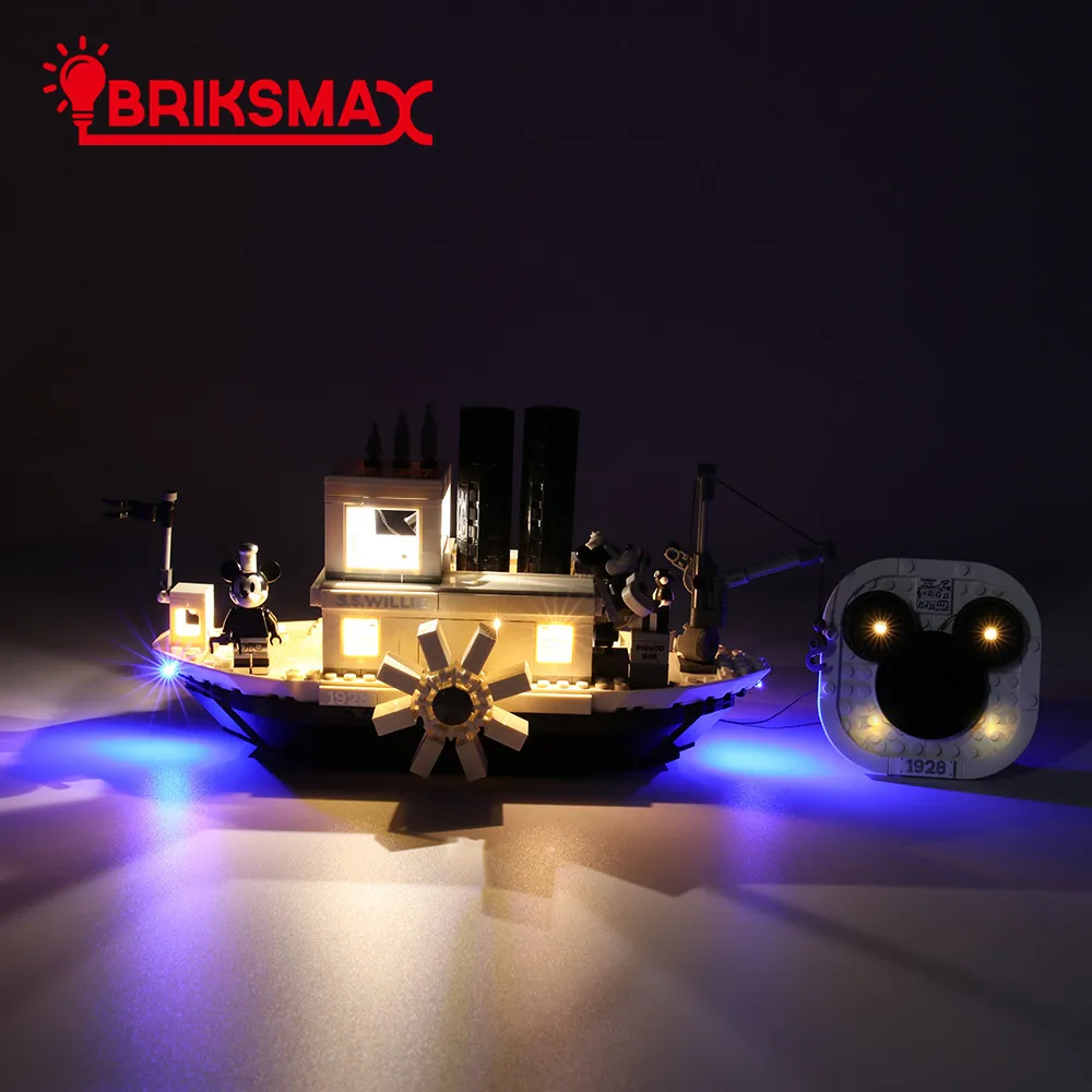 Incluir o Modelo Kit para Idéias de Blocos de Construção Compatíveis com 21317 para Não Steamboat Willie Briksmax Light up Led 11 High Quality Brinquedos e hobbies