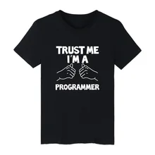 Trust Me I'm A Programmer language C++ Java с принтом логотипа, футболка с коротким рукавом, хлопковая футболка для программиста