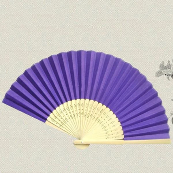 

Novel Summer Mini Fan Chinese Bamboo Folding Paper Patternless Hand Fan Home Decor Shipping