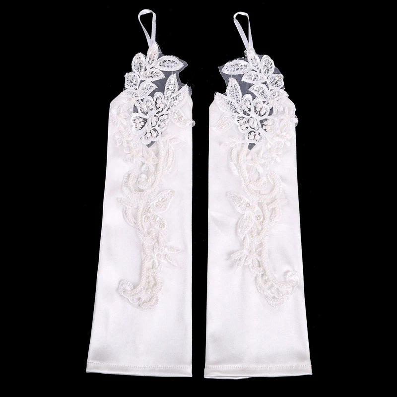 Hot Lace Wedding Bridal Gloves Beaded Appliques Cheap Free Size White Red Black Bride Gloves Bridal Gloves Wedding Accessory Hot Lace Wedding Bridal Gloves Beaded Appliques Cheap Free Size White Red Black Bride Gloves Bridal Gloves Wedding Accessory