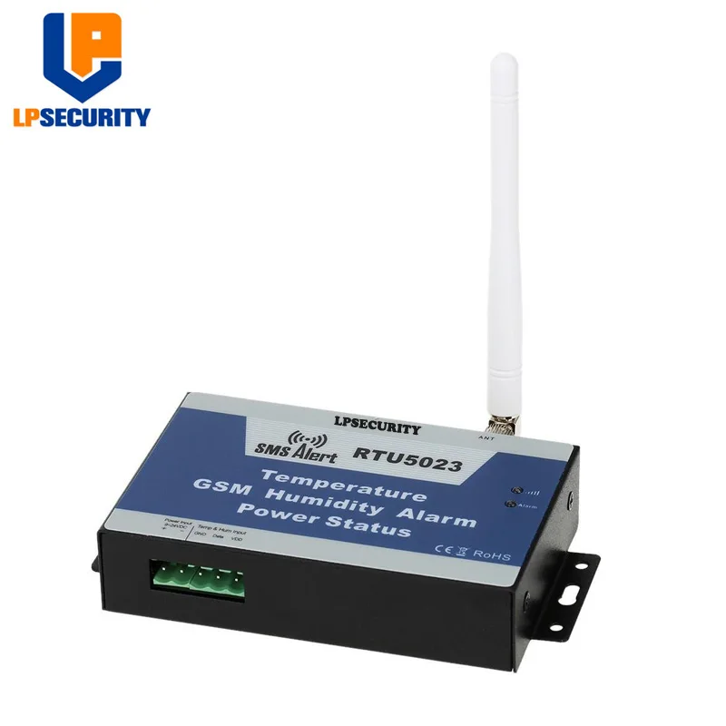 LPSECURITY GSM 3G Temperature Humidity SensorPower Lost SMS Alert Remote Monitoring DC Power Timer Report APP Control RTU5023