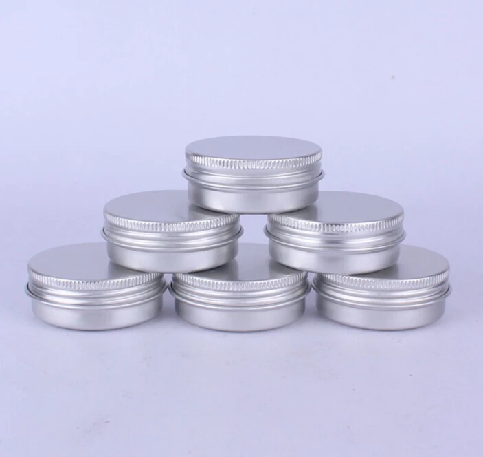 

1000pcs 52*20mm 30ml silver metal aluminum metal tin cans bottle cosmetic jar, 30g Solid Perfume Cosmetic Jars Sample Cans Box