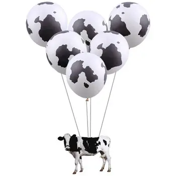 

100Pcs 12’’ Funny Cow Print Latex Balloons Perfect for Children's Birthday Party Supplies Decoration