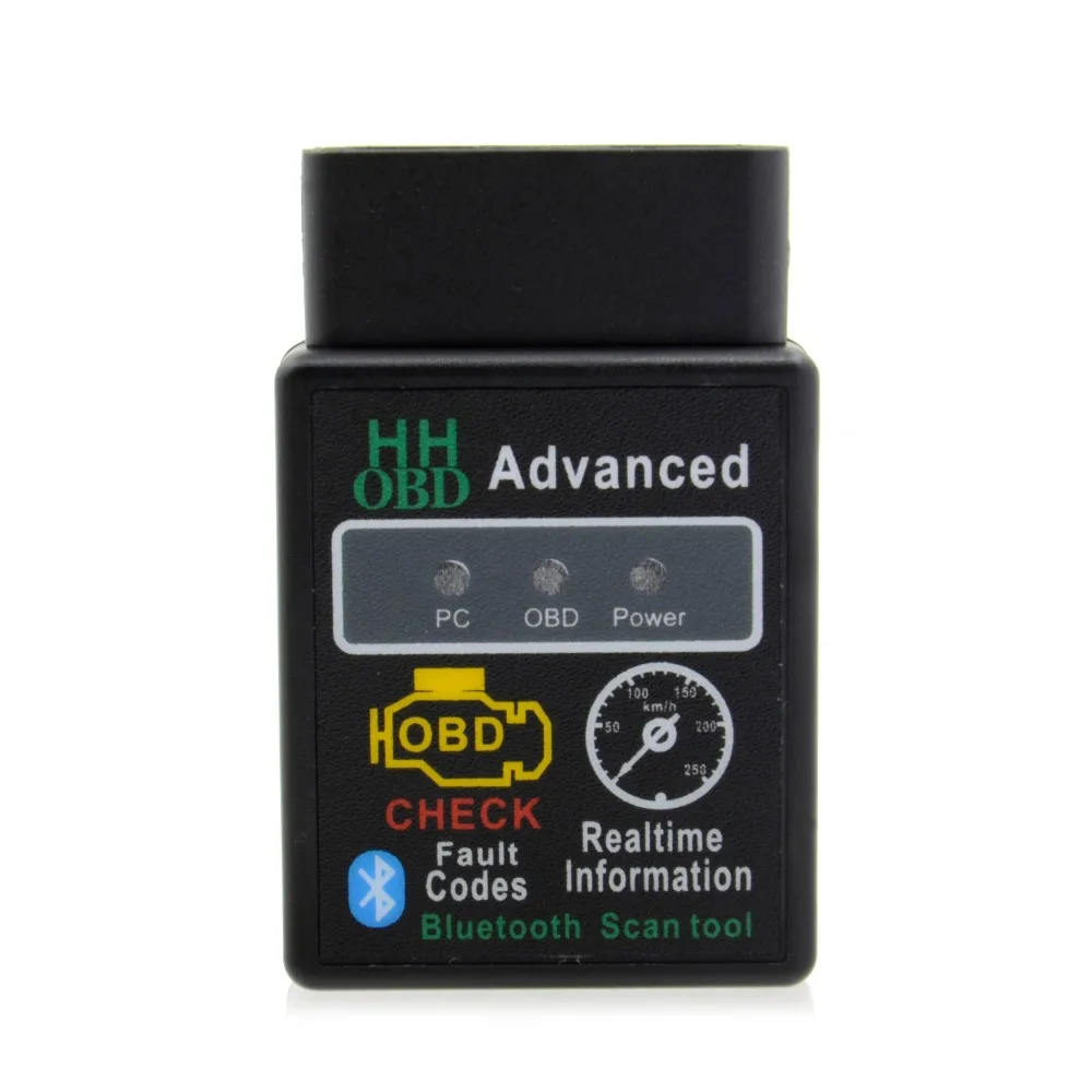 Для Android Windows MINI ELM327 HHOBD HH OBD Bluetooth OBD2 V2.1 черный умный автомобильный диагностический инструмент