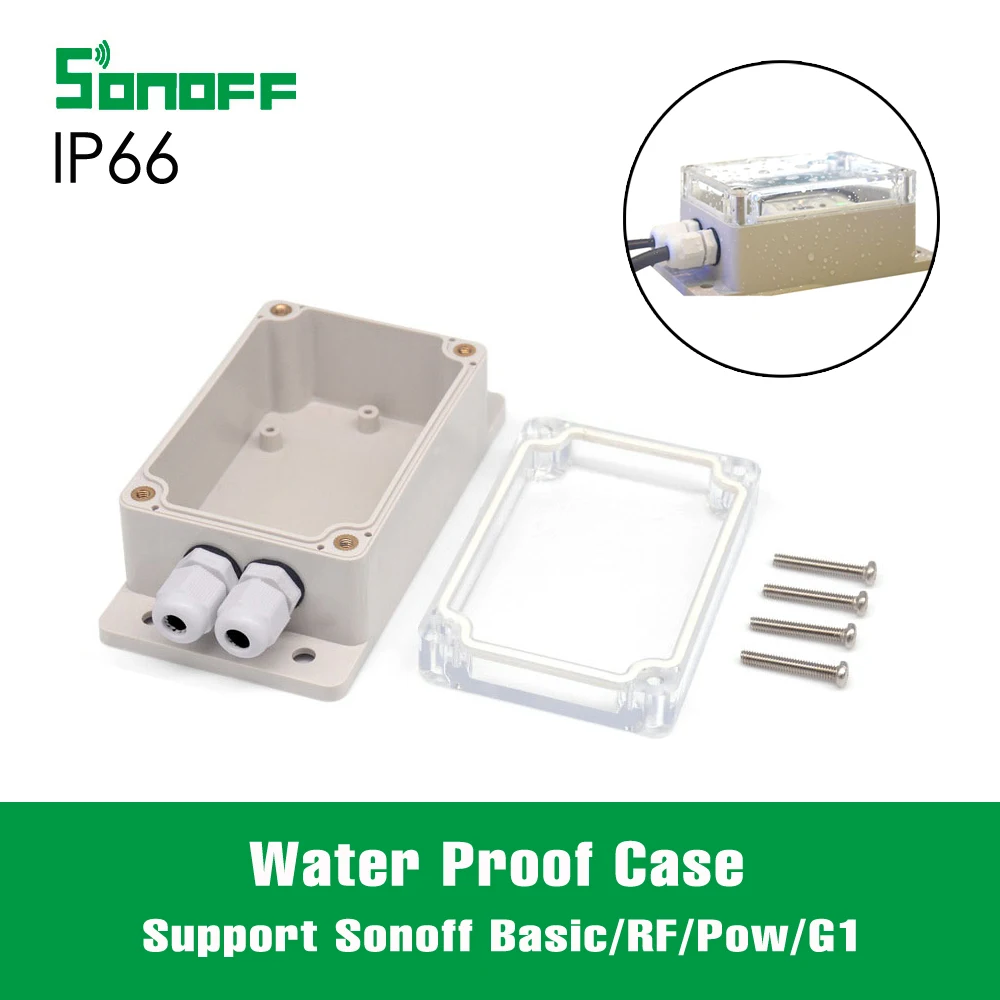 Sonoff IP66 Unterwassergehäuse für Sonoff Basic RF /Dual/Pow/TH16/G1/TH10 