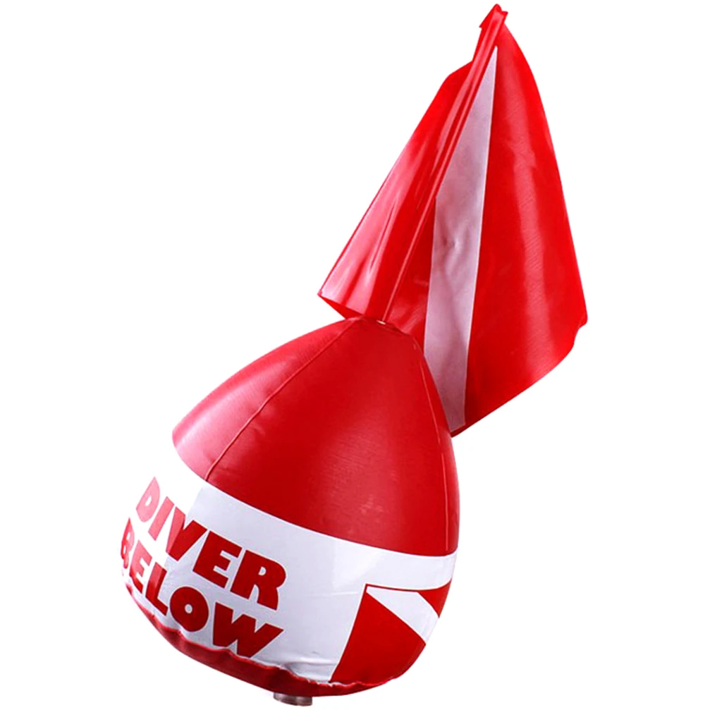 Perfclan Surface Marker PVC Inflatable Float with Dive Flag Scuba Diving Safety Gear Pool & Accessories Scuba Marker