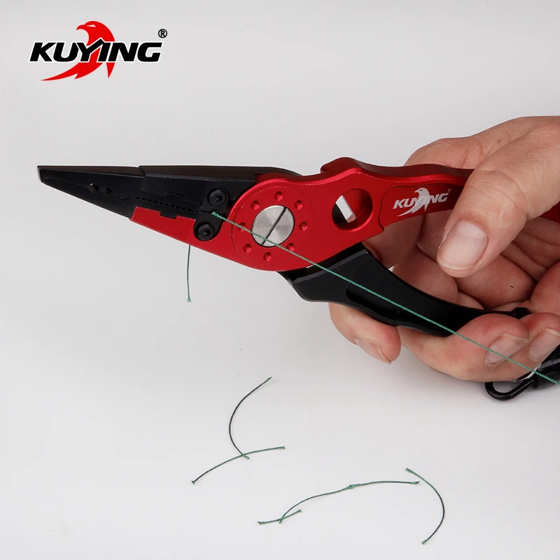 

KUYING Air Aviation-Aluminum Super Light 128g Multi-functional Fishing Pliers Tool Tackle Line Scissors Cutter Lure Picker